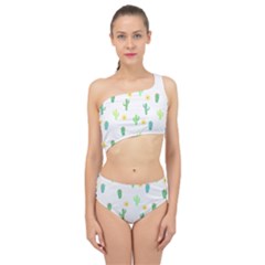 Green Cacti With Sun Spliced Up Two Piece Swimsuit by SychEva