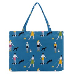 Girls Walk With Their Dogs Zipper Medium Tote Bag by SychEva