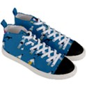 Girls Walk With Their Dogs Men s Mid-Top Canvas Sneakers View3