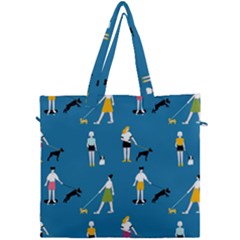 Girls Walk With Their Dogs Canvas Travel Bag by SychEva