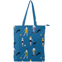 Girls Walk With Their Dogs Double Zip Up Tote Bag by SychEva