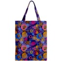 Multicolored Splashes And Watercolor Circles On A Dark Background Zipper Classic Tote Bag View1