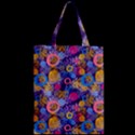 Multicolored Splashes And Watercolor Circles On A Dark Background Zipper Classic Tote Bag View2