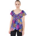 Multicolored Splashes And Watercolor Circles On A Dark Background Lace Front Dolly Top View1