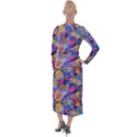 Multicolored Splashes And Watercolor Circles On A Dark Background Velvet Maxi Wrap Dress View2