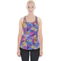 Multicolored Splashes And Watercolor Circles On A Dark Background Piece Up Tank Top View1