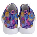 Multicolored Splashes And Watercolor Circles On A Dark Background Women s Lightweight High Top Sneakers View4