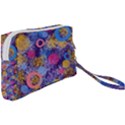 Multicolored Splashes And Watercolor Circles On A Dark Background Wristlet Pouch Bag (Small) View2