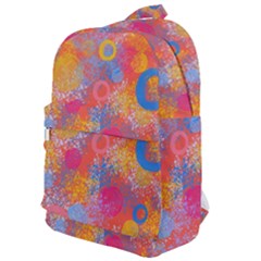 Multicolored Splashes And Watercolor Circles On A Dark Background Classic Backpack by SychEva