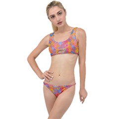 Multicolored Splashes And Watercolor Circles On A Dark Background The Little Details Bikini Set by SychEva