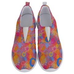 Multicolored Splashes And Watercolor Circles On A Dark Background No Lace Lightweight Shoes by SychEva