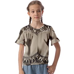 Mirror-mirror-of-souls-magic-mirror Kids  Cuff Sleeve Scrunch Bottom Tee