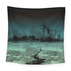 Industry-setting-world-urban Square Tapestry (large) by Sudhe