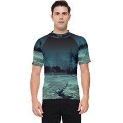 Industry-setting-world-urban Men s Short Sleeve Rash Guard