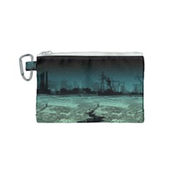 Industry-setting-world-urban Canvas Cosmetic Bag (small) by Sudhe