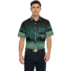 Industry-setting-world-urban Men s Short Sleeve Pocket Shirt  by Sudhe