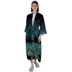 Industry-setting-world-urban Maxi Satin Kimono by Sudhe