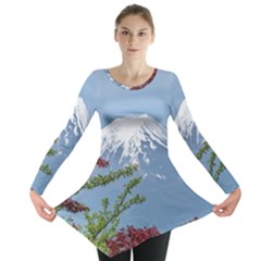 Mountain-mount-landscape-japanese Long Sleeve Tunic  by Sudhe