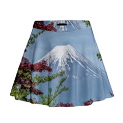 Mountain-mount-landscape-japanese Mini Flare Skirt by Sudhe