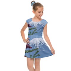 Mountain-mount-landscape-japanese Kids  Cap Sleeve Dress by Sudhe