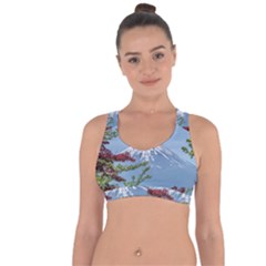 Mountain-mount-landscape-japanese Cross String Back Sports Bra by Sudhe