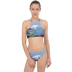 Mountain-mount-landscape-japanese Racer Front Bikini Set by Sudhe