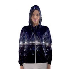 Cityscape-light-zoom-city-urban Women s Hooded Windbreaker