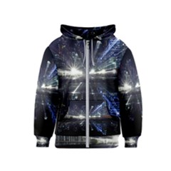 Cityscape-light-zoom-city-urban Kids  Zipper Hoodie