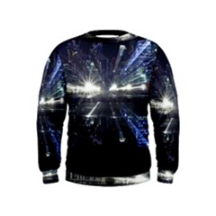 Cityscape-light-zoom-city-urban Kids  Sweatshirt