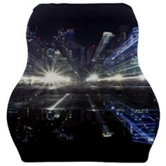 Cityscape-light-zoom-city-urban Car Seat Velour Cushion  by Sudhe