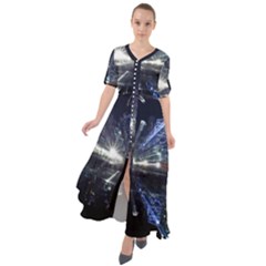 Cityscape-light-zoom-city-urban Waist Tie Boho Maxi Dress by Sudhe