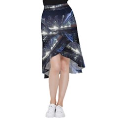 Cityscape-light-zoom-city-urban Frill Hi Low Chiffon Skirt