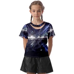 Cityscape-light-zoom-city-urban Kids  Front Cut Tee