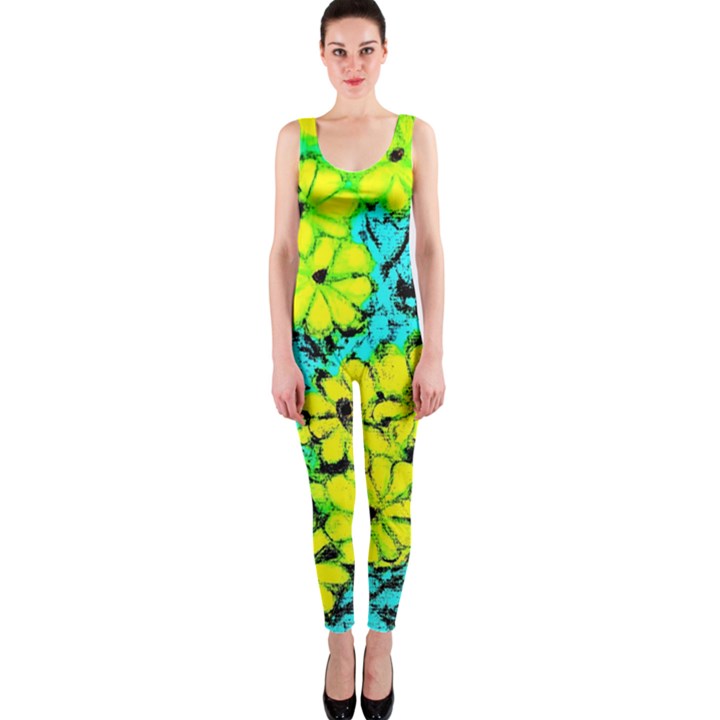 Chrysanthemums One Piece Catsuit