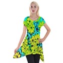 Chrysanthemums Short Sleeve Side Drop Tunic View1