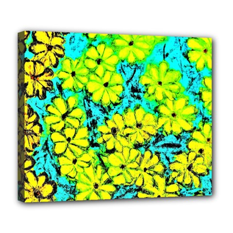 Chrysanthemums Deluxe Canvas 24  X 20  (stretched) by Hostory