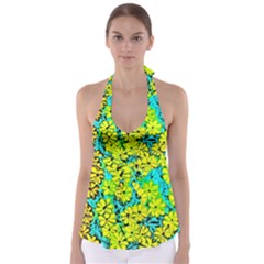 Chrysanthemums Babydoll Tankini Top