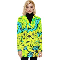 Chrysanthemums Button Up Hooded Coat 