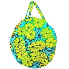 Chrysanthemums Giant Round Zipper Tote by Hostory