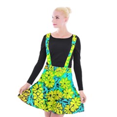 Chrysanthemums Suspender Skater Skirt by Hostory