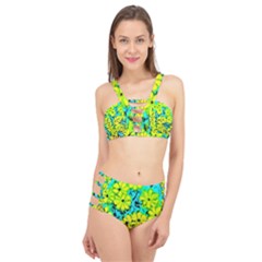 Chrysanthemums Cage Up Bikini Set by Hostory