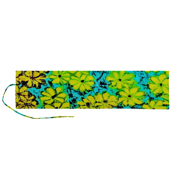 Chrysanthemums Roll Up Canvas Pencil Holder (L)