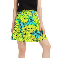 Chrysanthemums Waistband Skirt by Hostory