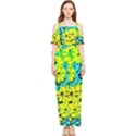 Chrysanthemums Draped Sleeveless Chiffon Jumpsuit View1