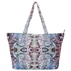 Abstract Waves Iii Full Print Shoulder Bag by kaleidomarblingart