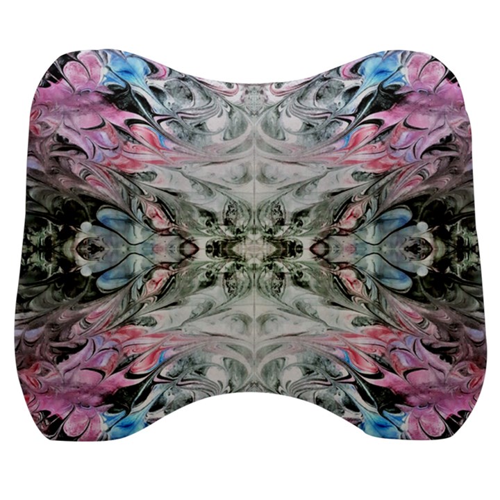 Abstract Waves IV Velour Head Support Cushion