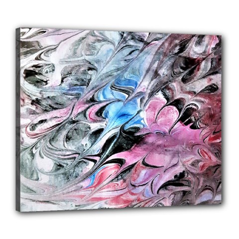 Abstract Waves Module Canvas 24  X 20  (stretched) by kaleidomarblingart