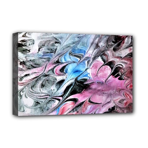 Abstract Waves Module Deluxe Canvas 18  X 12  (stretched) by kaleidomarblingart