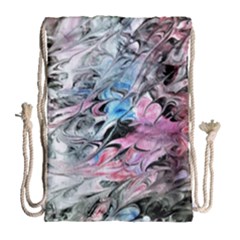 Abstract Waves Module Drawstring Bag (large) by kaleidomarblingart