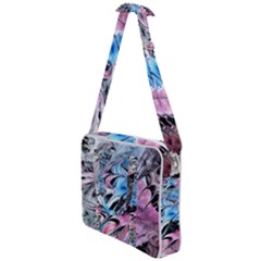 Abstract Waves Module Cross Body Office Bag by kaleidomarblingart